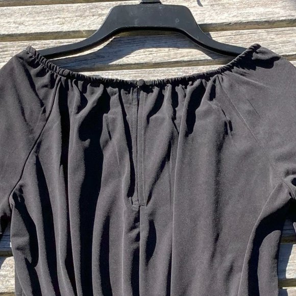 GUESS🔥Black Keyhole-Cutout Long Sleeve Top Blouse - Size XSmall - Picture 7 of 9